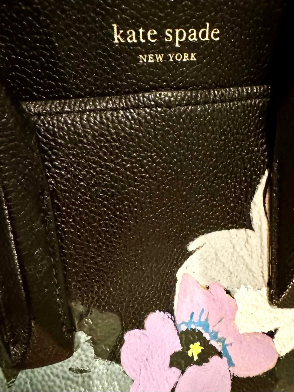 Kate Spade Margaux Brush Bloom Pebbled Leather Satchel Bow and Keychain Charm